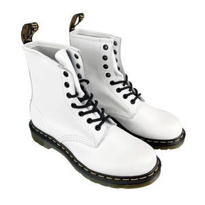 Dr. Martens 1460 Softy T Leather Lace Up Boots Women's Size 9 White 25057100